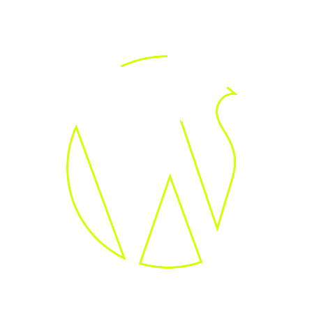 Logotip animat de WordPress girant.